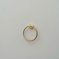 Unlacquered Brass Minimalist Towel Ring – Single Rosette
