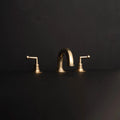 Unlacquered Brass Widespread Bathroom Faucet – Three-Hole Vanity