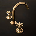 3-Hole Deck-Mounted Bathroom Faucet – Cross Handles