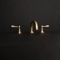 Unlacquered Brass Widespread Bathroom Faucet – 3-Hole Deck Mount