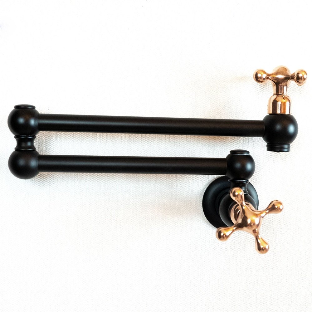 Unlacquered Brass Pot Filler Faucet – Dual-Joint Wall Mount