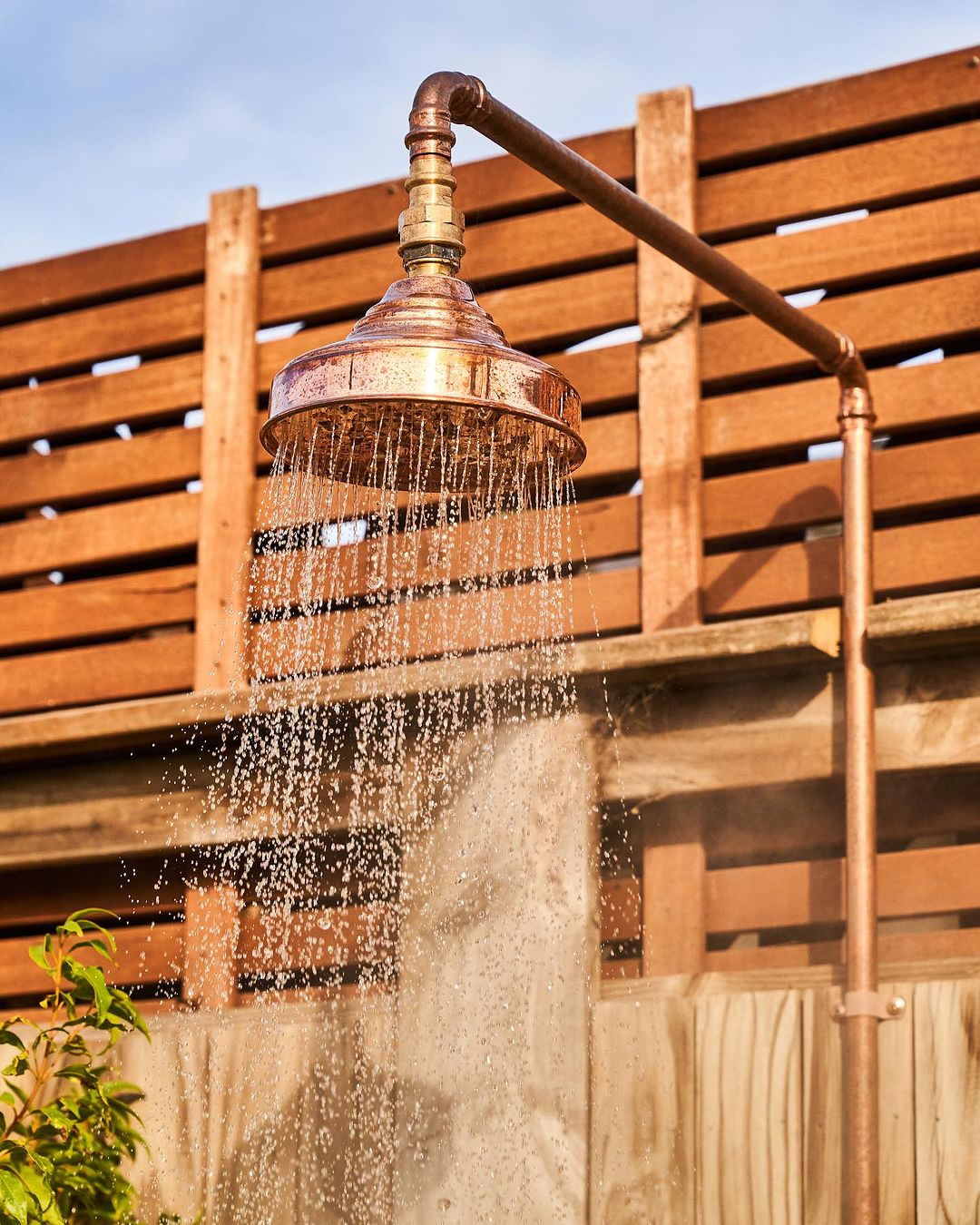 Handcrafted Solid Copper Shower Head – Outdoor Mount