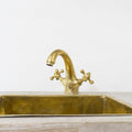 Unlacquered Brass Single-Hole Bathroom Vanity Faucet
