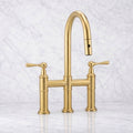 Fremont 3-Hole Pull-Down Bridge Kitchen Faucet – Unlacquered Brass