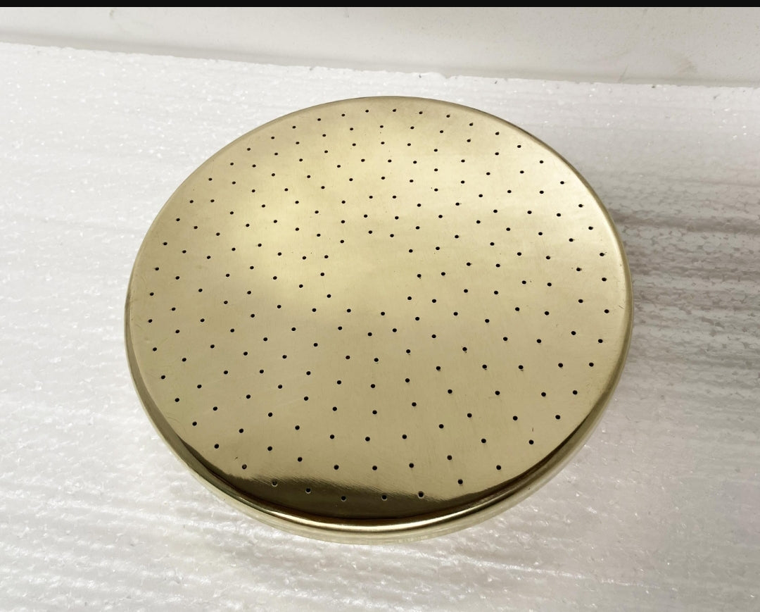 Unlacquered Brass Round Shower Head – Solid Brass