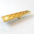 Unlacquered Brass Linear Floor Drain – Rectangular Shower Drain