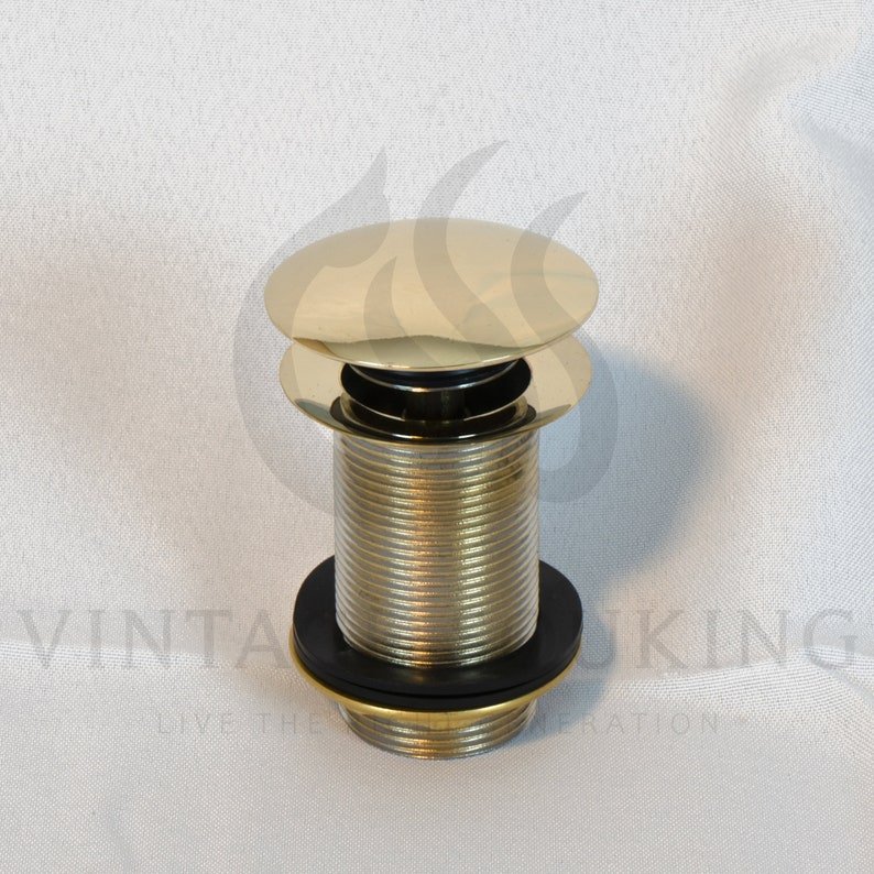 Solid Brass Push-Button Drain – Bathroom Sink & Shower
