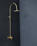 Unlacquered Brass Thermostatic Shower Valve – Dual Control Exposed