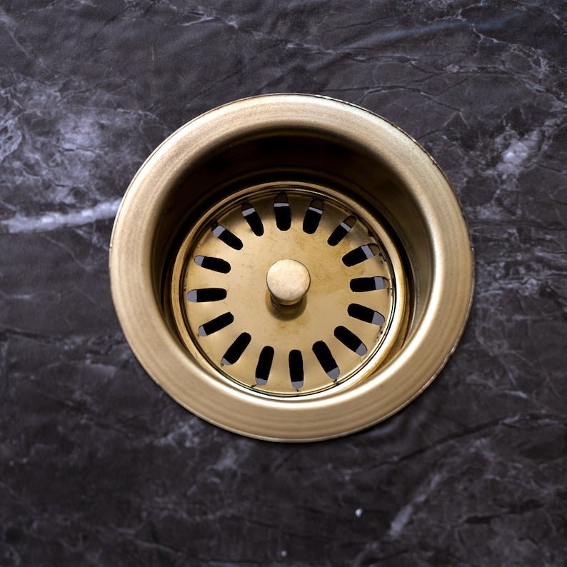 Solid Brass Garbage Disposal Flange – Removable Basket Strainer