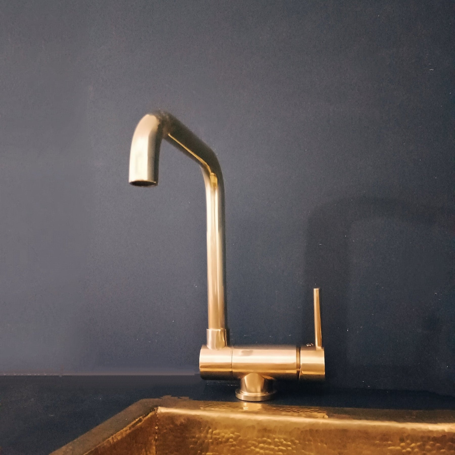 Unlacquered Brass Mixer Faucet – Foldable Spout