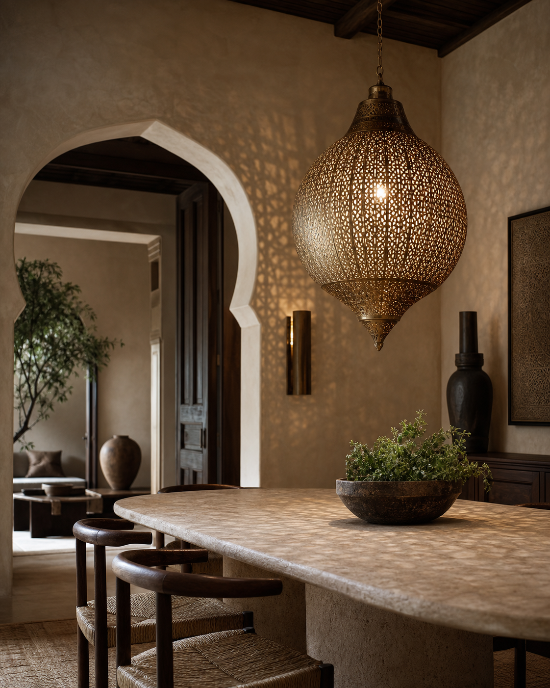 Handcrafted brass lighting