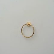 Unlacquered Brass Minimalist Towel Ring – Single Rosette