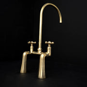 Prestige Bridge Kitchen Faucet – Solid Brass, Lever Handles