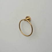 Unlacquered Brass Minimalist Towel Ring – Single Rosette
