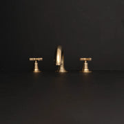 Unlacquered Brass Widespread Bath Tap – Vanity Basin Mount