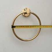 Unlacquered Brass Minimalist Towel Ring – Single Rosette