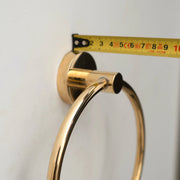 Unlacquered Brass Minimalist Towel Ring – Single Rosette