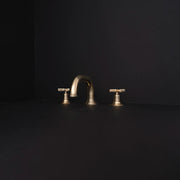Unlacquered Brass Widespread Bath Tap – Vanity Basin Mount