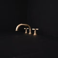 Unlacquered Brass Widespread Bath Tap – Vanity Basin Mount