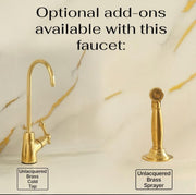 Salinas Kitchen Side Sprayer – Unlacquered Brass