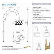 Salinas Kitchen Side Sprayer – Unlacquered Brass