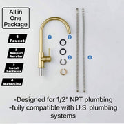Salinas Kitchen Side Sprayer – Unlacquered Brass
