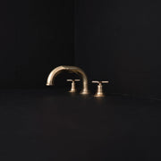 Unlacquered Brass Deck-Mounted Sink Faucet – Single Lever