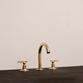 Vintage Unlacquered Brass Gooseneck Faucet – Deck-Mount Basin Tap