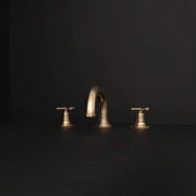 Unlacquered Brass Deck-Mounted Sink Faucet – Single Lever