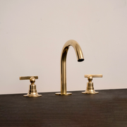 Vintage Unlacquered Brass Gooseneck Faucet – Deck-Mount Basin Tap
