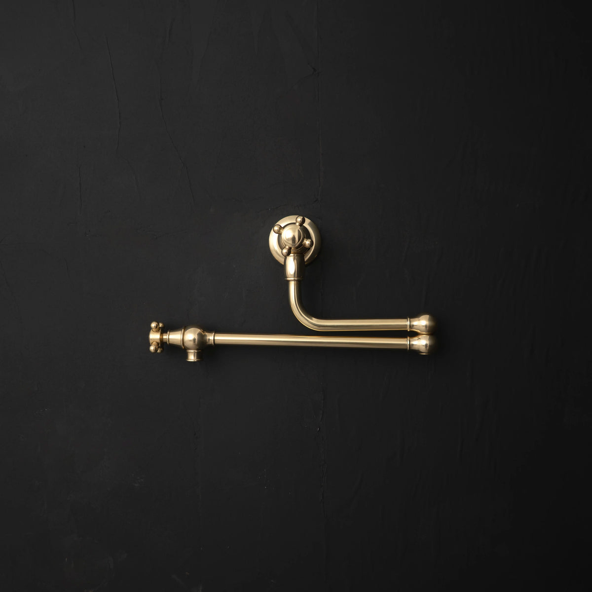 Unlacquered Brass Bespoke Pot Filler – Dual Shut-Off Valves