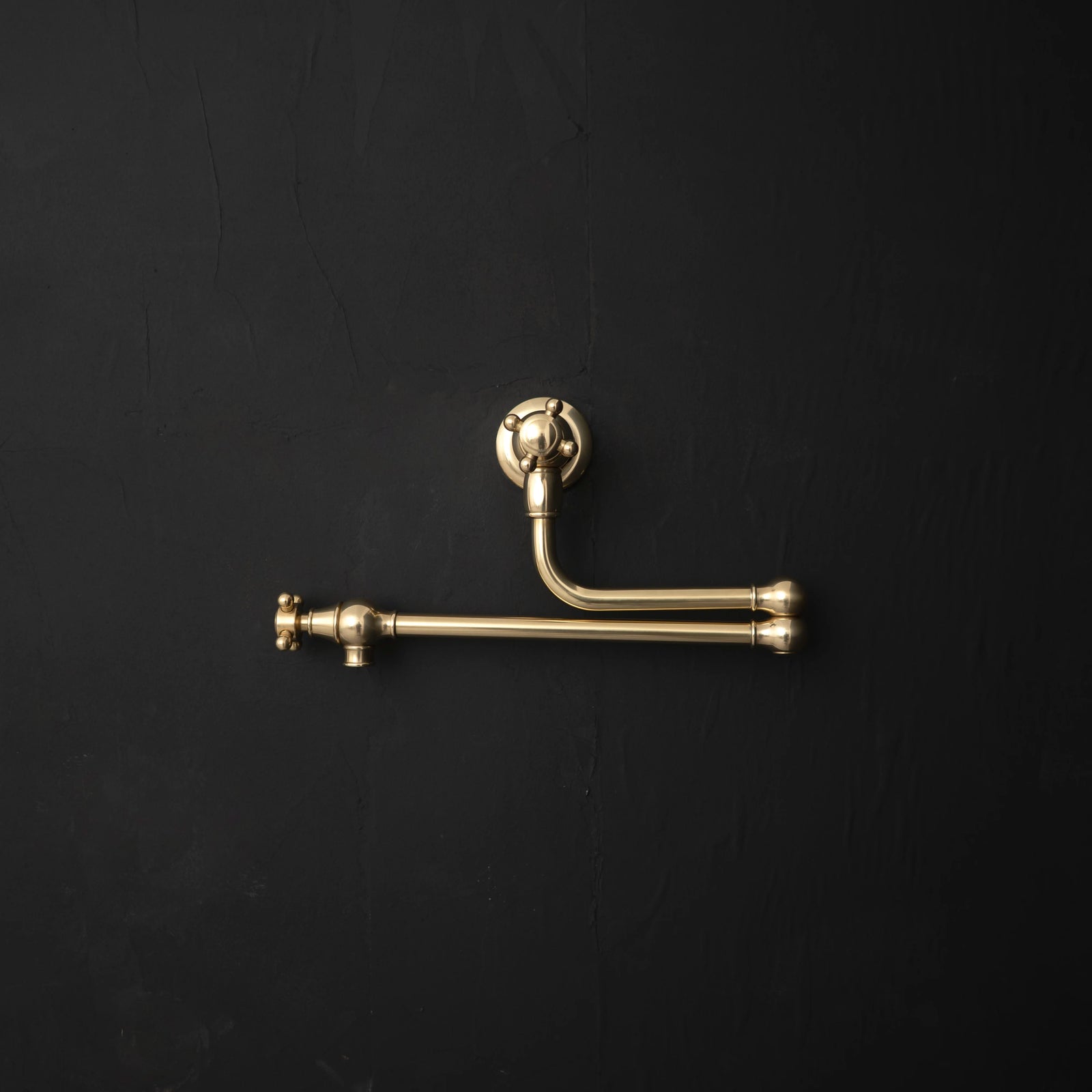 Unlacquered Brass Bespoke Pot Filler – Dual Shut-Off Valves