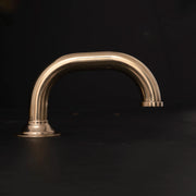 Unlacquered Brass Deck-Mounted Sink Faucet – Single Lever