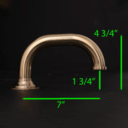 Unlacquered Brass Deck-Mounted Bathroom Faucet – Lever Handles
