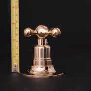 Unlacquered Brass Deck-Mounted Bathroom Faucet – Lever Handles