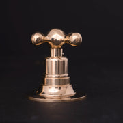 Unlacquered Brass Deck-Mounted Bathroom Faucet – Lever Handles