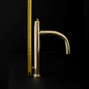 Unlacquered Brass Powder Room Faucet – Compact Single-Hole