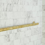 Unlacquered Brass Towel Bar – Solid Brass Rosettes
