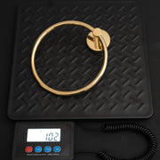 Unlacquered Brass Minimalist Towel Ring – Single Rosette