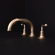 Unlacquered Brass Widespread Bathroom Faucet – Three-Hole Vanity