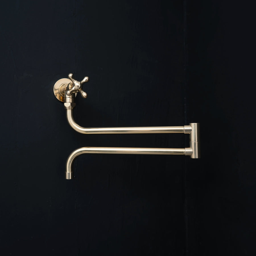Unlacquered Brass Pot Filler – Extended Reach