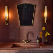 Unlacquered Brass Gooseneck Faucet – Single-Hole Lever Handle