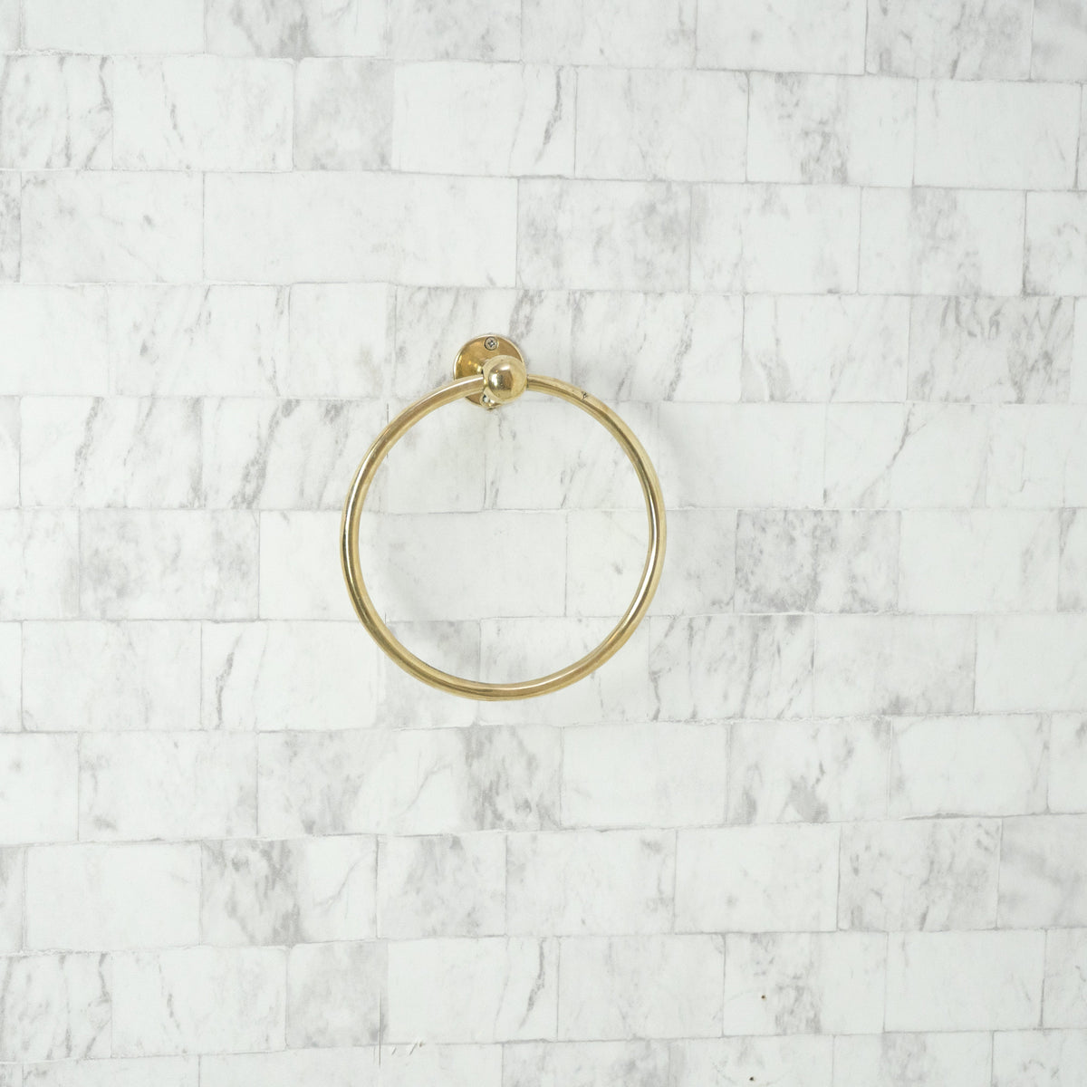 Unlacquered Brass Towel Holder – Bathroom Hardware – detail of finish