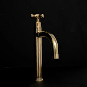 Unlacquered Brass Powder Room Faucet – Compact Single-Hole
