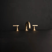 Unlacquered Brass Three-Hole Bath Tap – Deck-Mounted