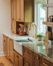 Unlacquered Brass Commercial-Style Pull-Down Kitchen Faucet