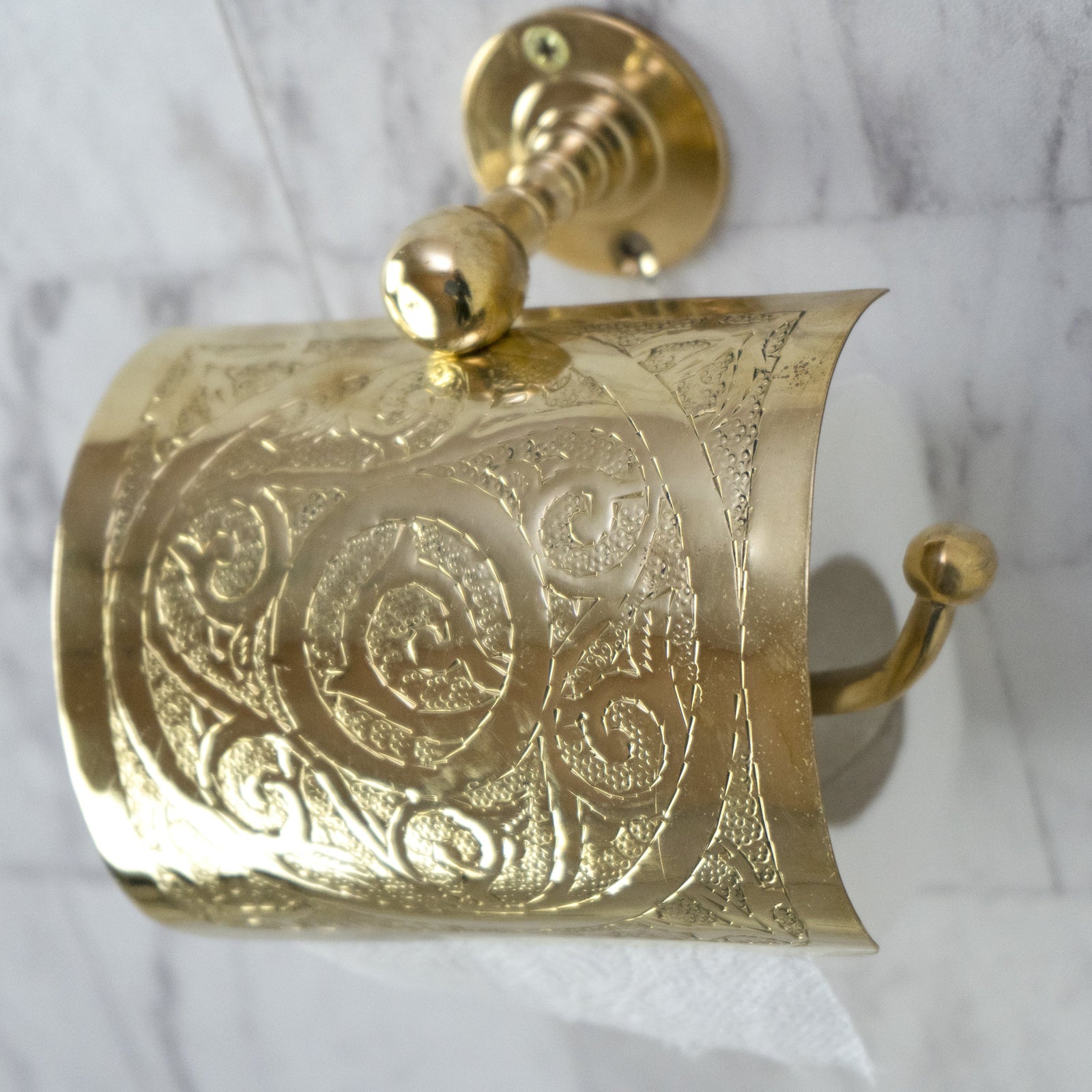 Unlacquered Brass Engraved Hardware Suite – Hand-Engraved Set