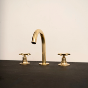 3-Hole Deck-Mounted Bathroom Faucet – Cross Handles