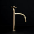 Unlacquered Brass Powder Room Faucet – Compact Single-Hole