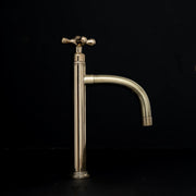 Unlacquered Brass Powder Room Faucet – Compact Single-Hole